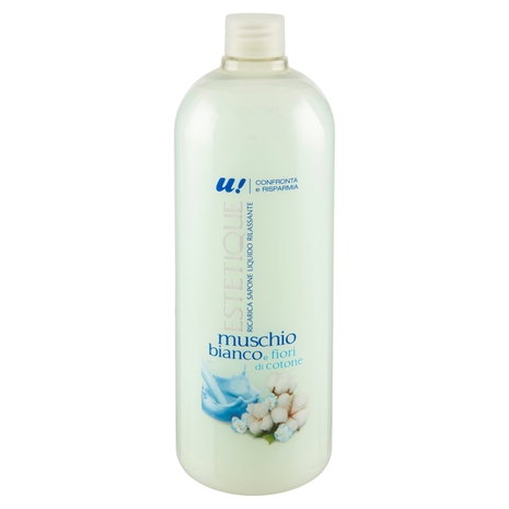 Ricarica Sapone Liquido Rilassante Muschio Bianco Fiori di Cotone Estetique U! Confronta e Risparmia